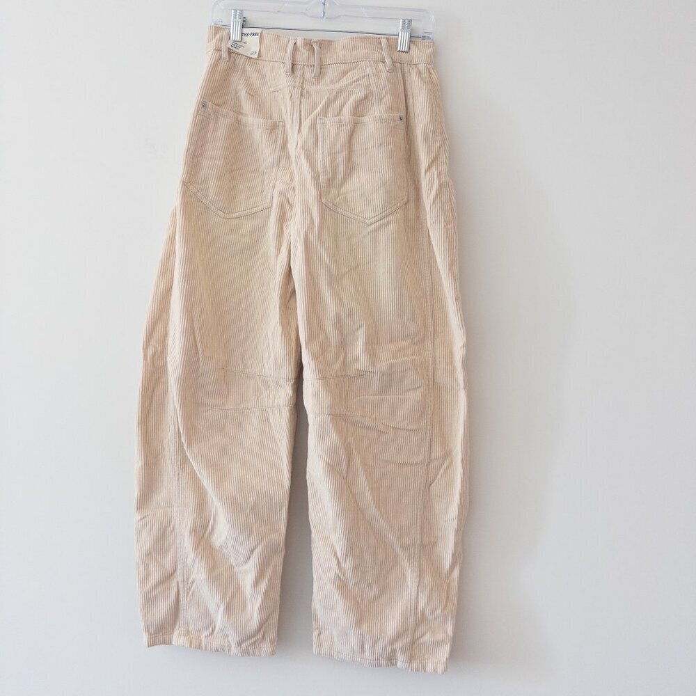 NEW Free People Good Luck Barrel Cords Button Fly Corduroy Pants - Picture 7 of 12